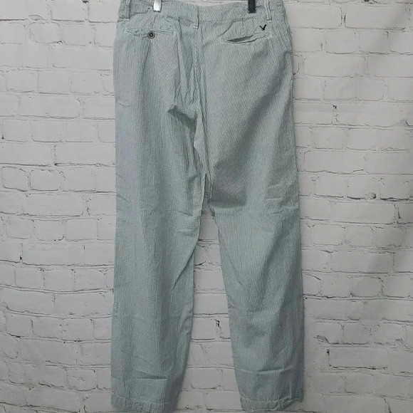 American Eagle Outfitters Other - American Eagle Outfitters Classic Fit Flat Front Blue Pin Stripe Chinco Pants